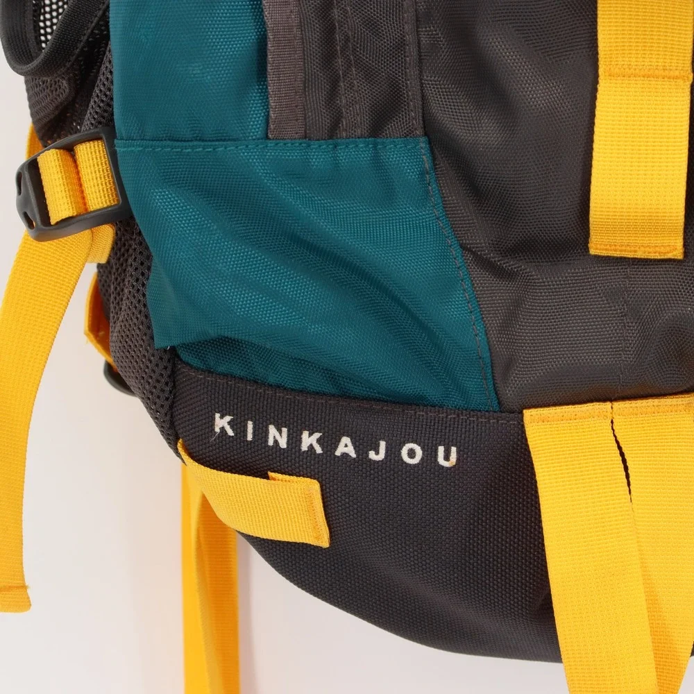 The North Face Kinkajou Backpack Teal Grey Yellow Hiking Daypack APNU T118/T518